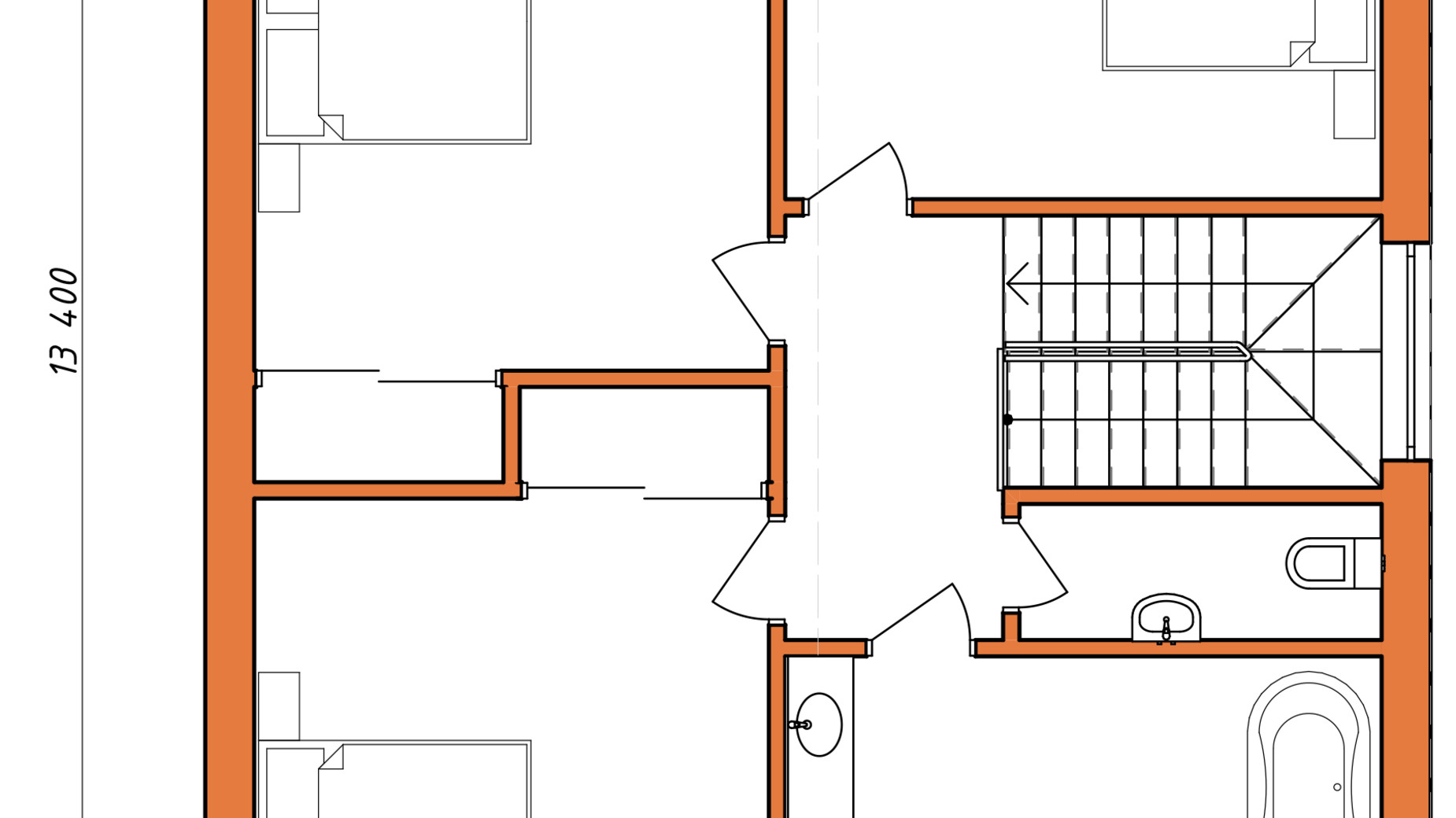 Планировка коттеджа в КГ Зоряний 3 196.75 м², фото 419367