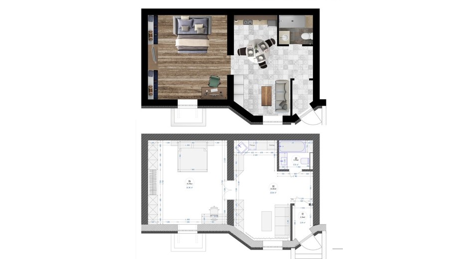 Планування апартаментів в ЖК Трояндовий 52.83 м², фото 420224