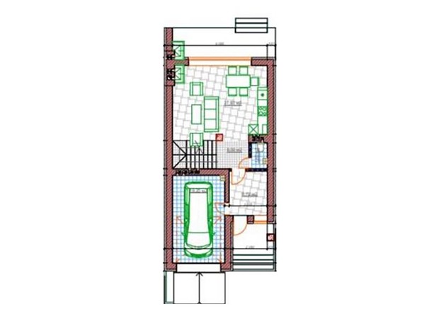 Клубный дом Роза на Граните: планировка 3-комнатной квартиры 121.65 м²
