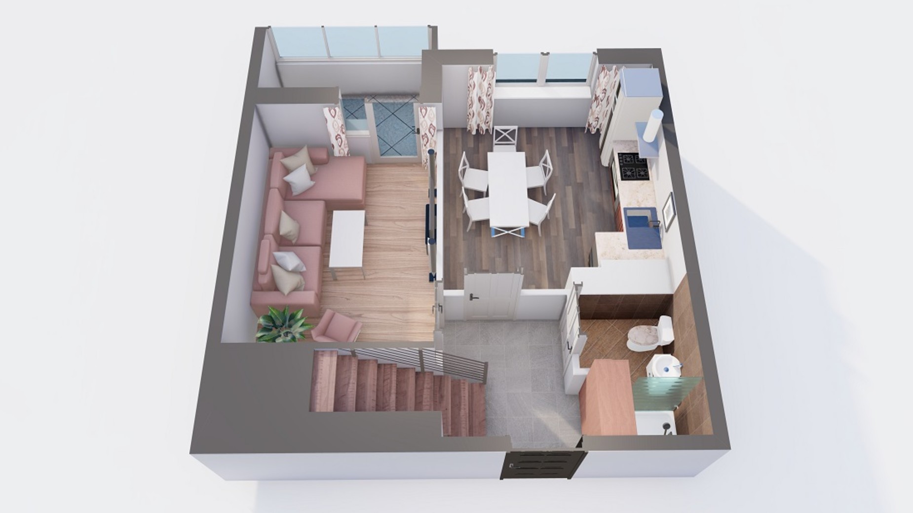 Планування багато­рівневої квартири в ЖК Orange Park 92.21 м², фото 424055