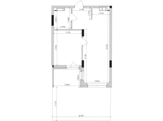 ЖК Park Lake City Vita: планировка 1-комнатной квартиры 45.89 м²