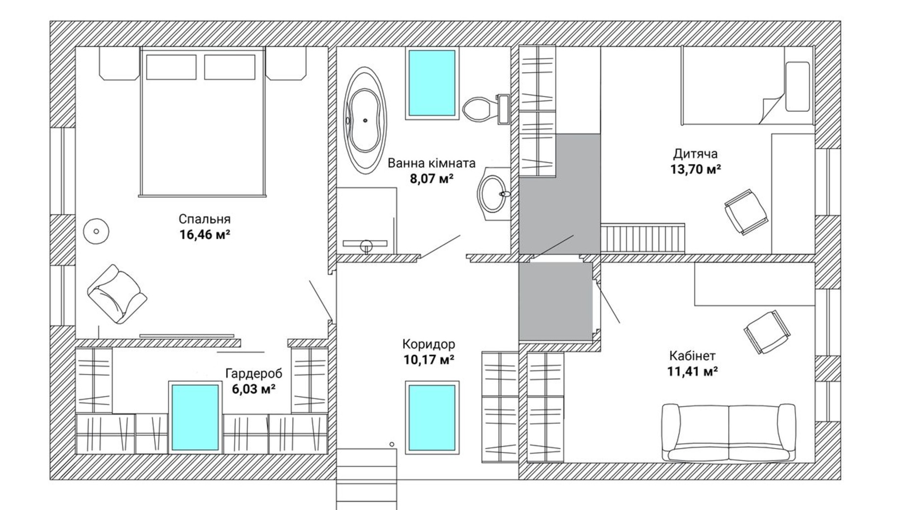 Планування котеджу в КМ Green Lake 165 м², фото 426842