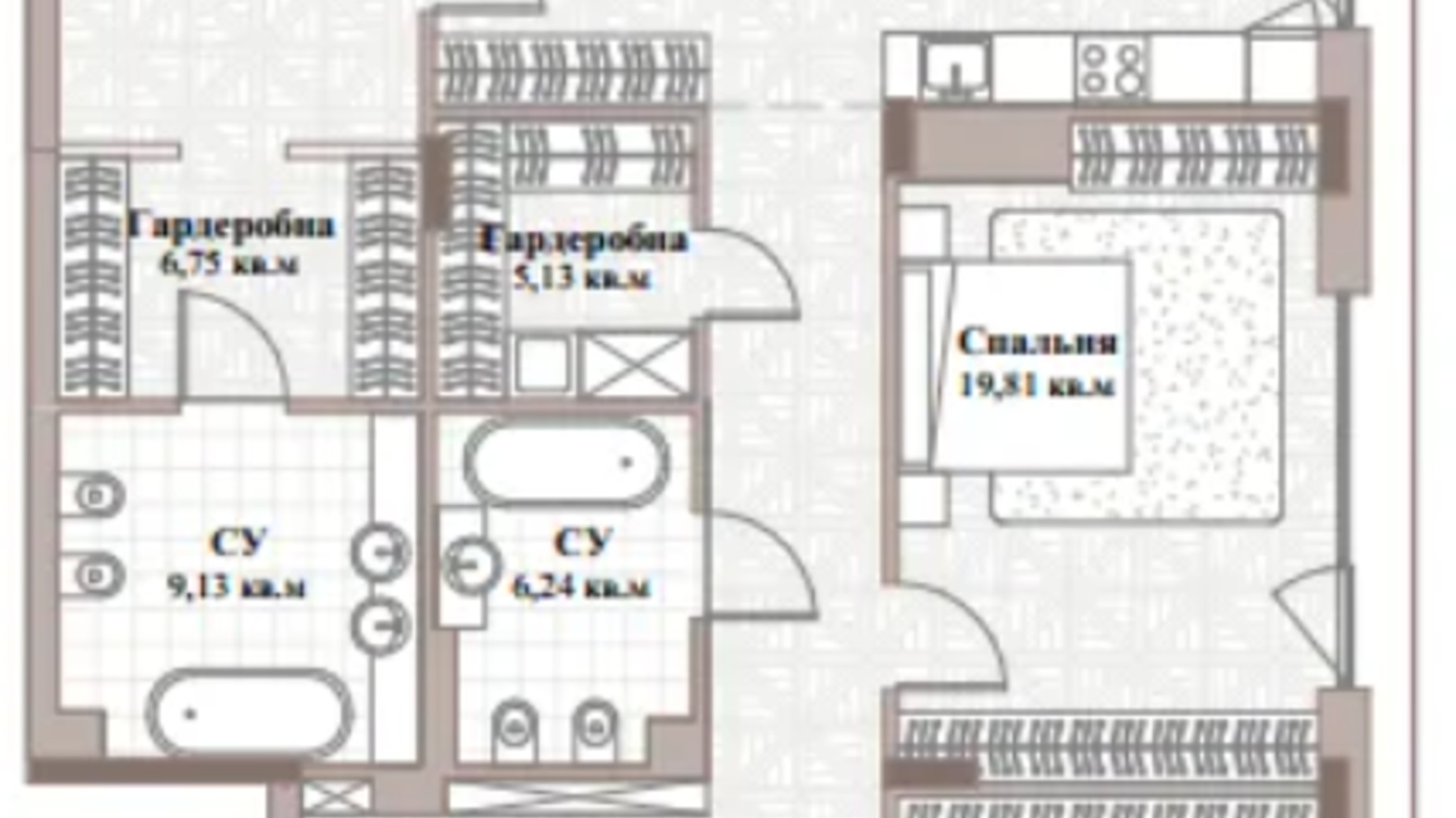 Планировка 5-комнатной квартиры в ЖК Park Lake City Vita 181.51 м², фото 427694