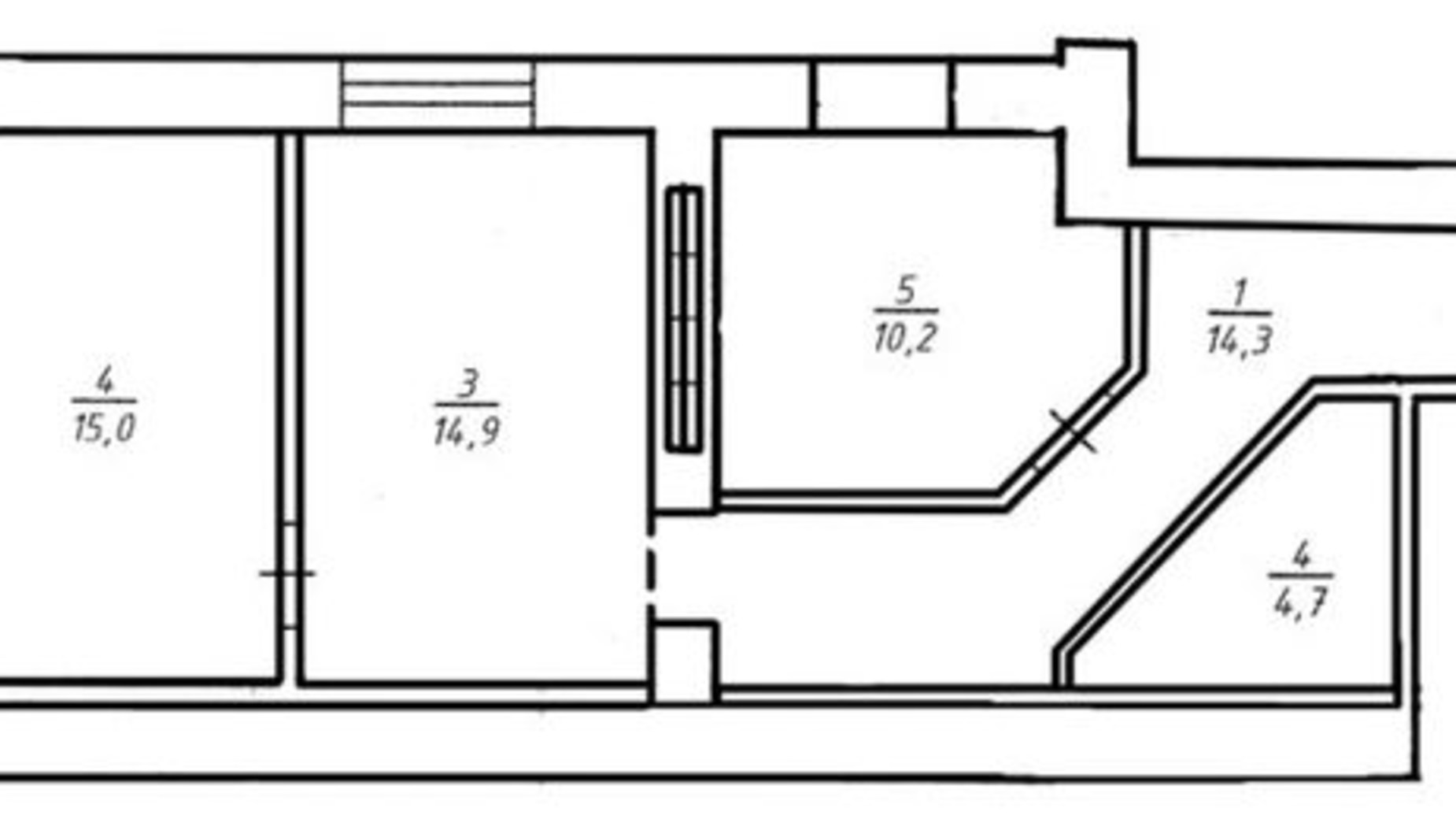 Планування 2-кімнатної квартири в ЖК Rivbud 60 м², фото 428354