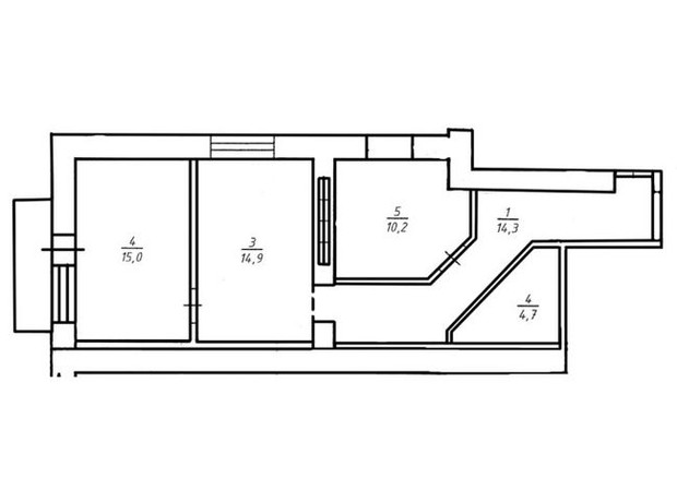 ЖК Rivbud: планировка 2-комнатной квартиры 60 м²