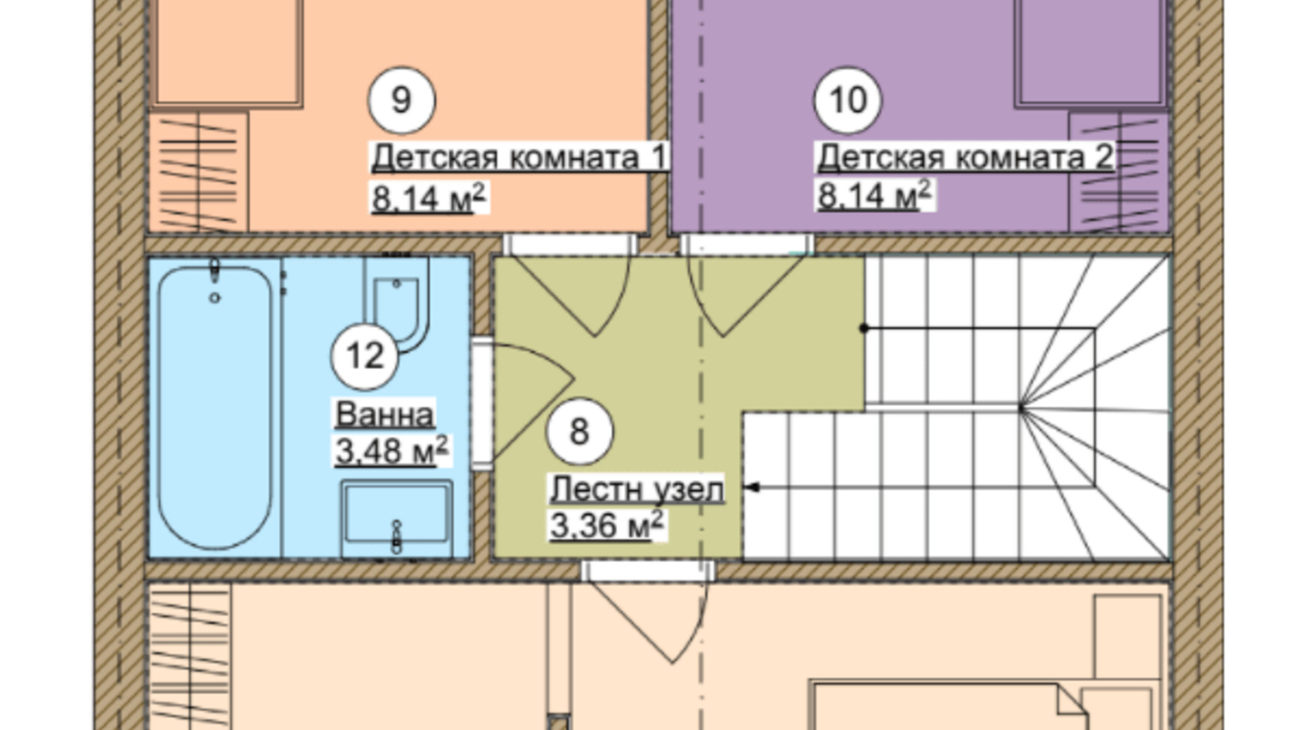 Планування таунхауса в Таунхаус Freya 102 м², фото 429064