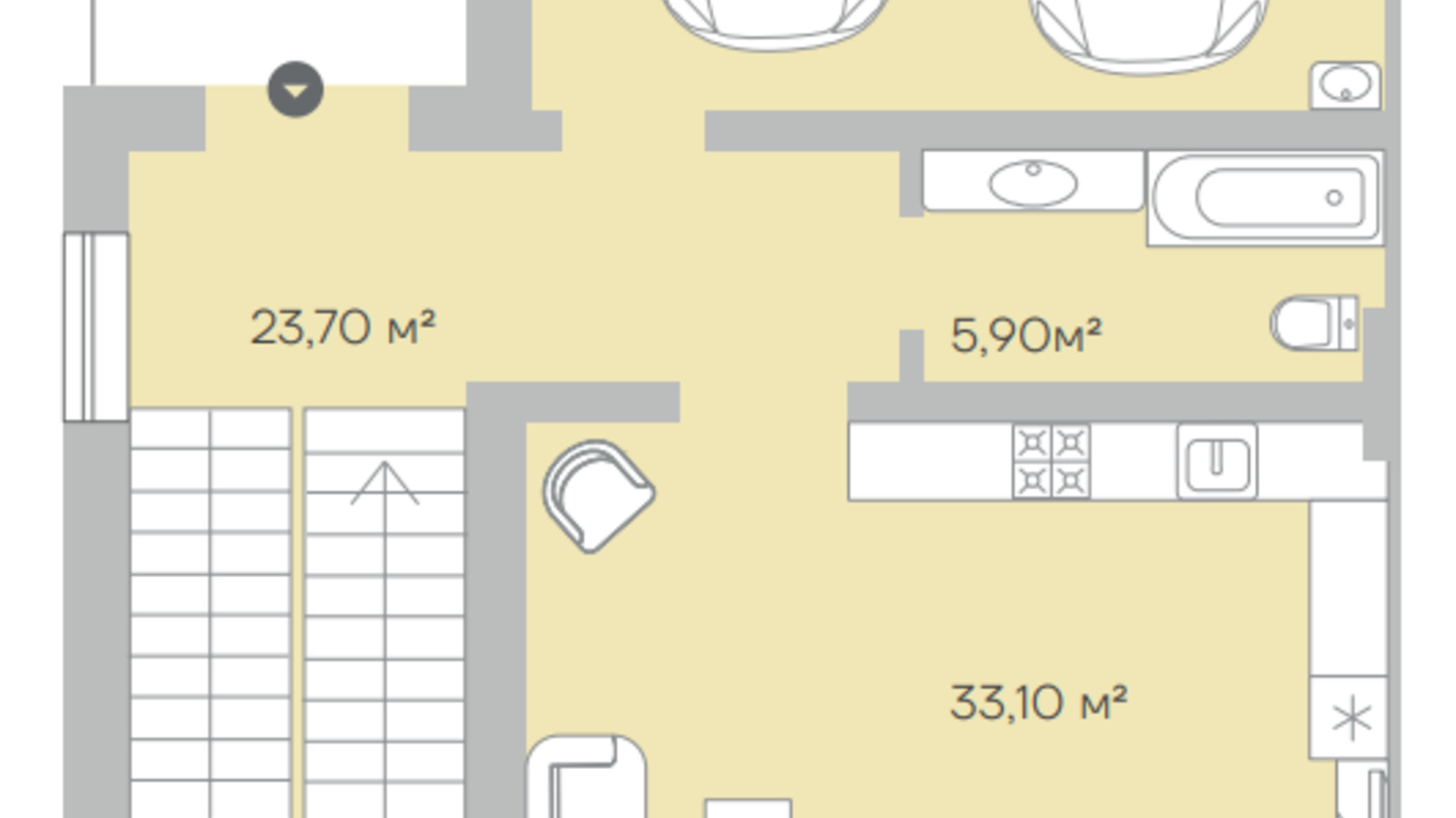 Планування таунхауса в Таунхаус Заріччя 199.2 м², фото 430164