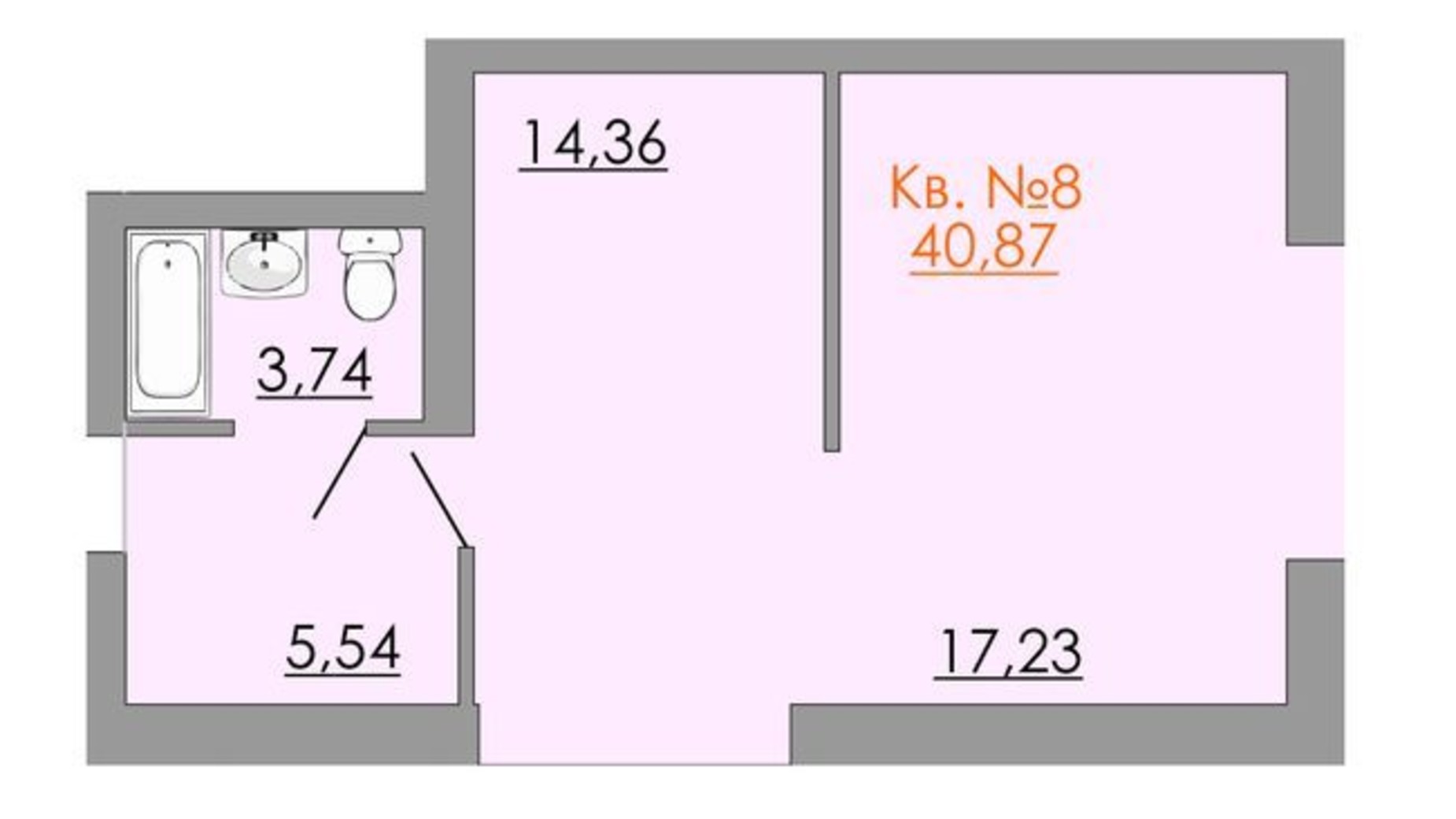 Планировка 1-комнатной квартиры в ЖК Европейский квартал 70.34 м², фото 431390