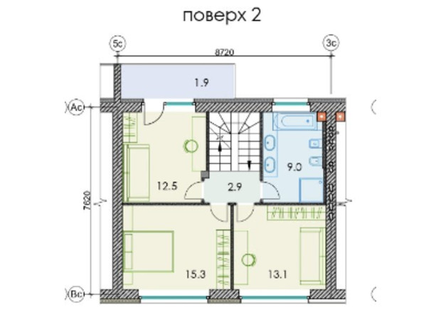 Таунхаус Forest hill: планування 5-кімнатної квартири 162 м²