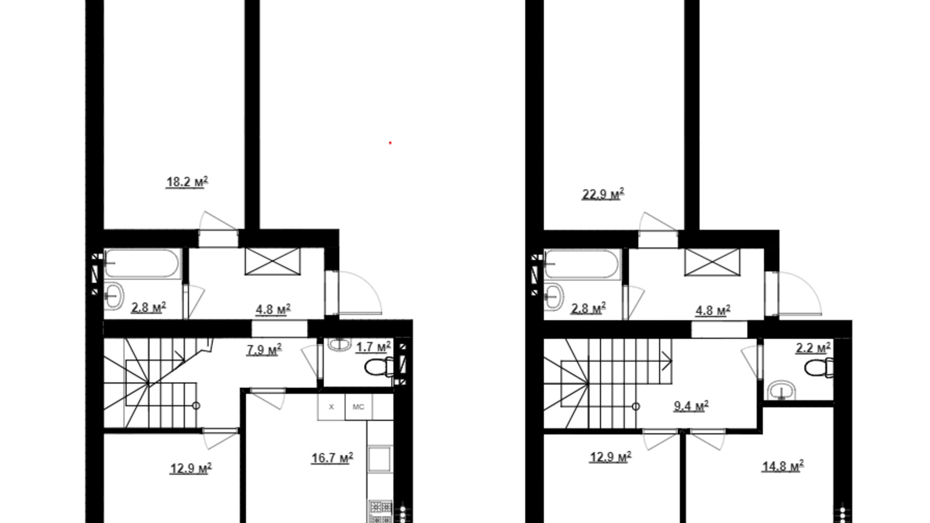 Планировка 5-комнатной квартиры в ЖК Новая Конча-Заспа 138 м², фото 433429