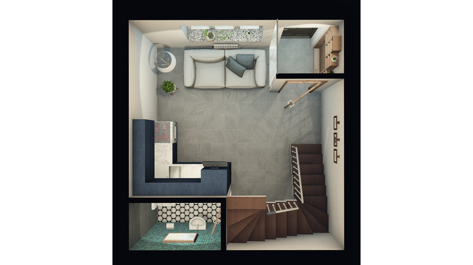 Планировка много­уровневой квартиры в ЖК Трояндовый 94 м², фото 434023
