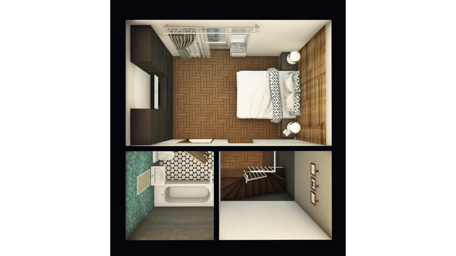 Планировка много­уровневой квартиры в ЖК Трояндовый 94 м², фото 434030