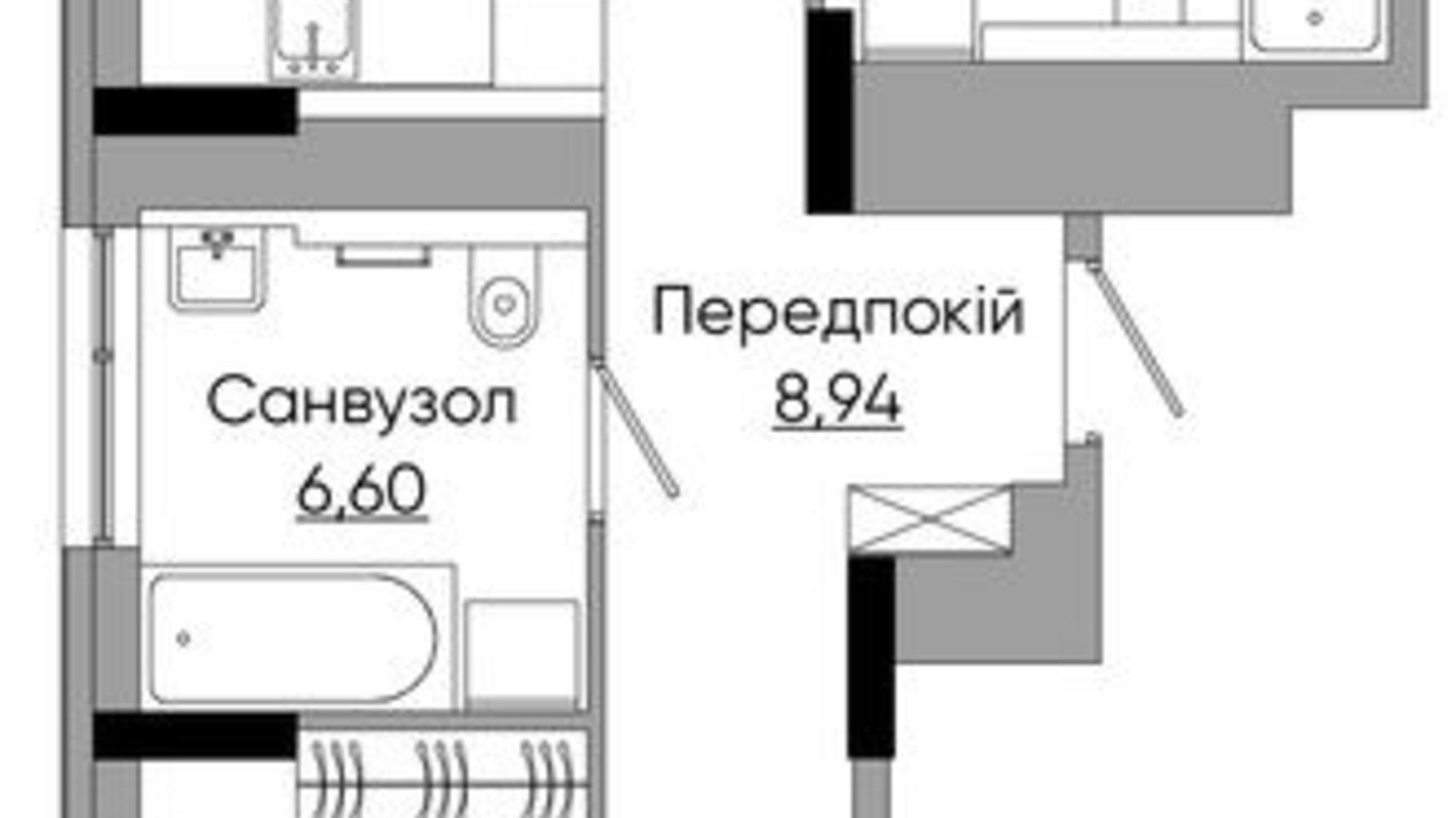 Планування 3-кімнатної квартири в ЖК Lucky Land 86.21 м², фото 434158
