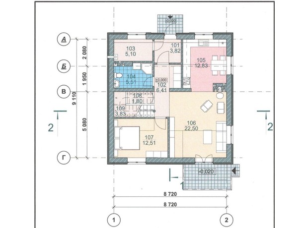 КГ Стоянка-2: планировка 3-комнатной квартиры 155 м²