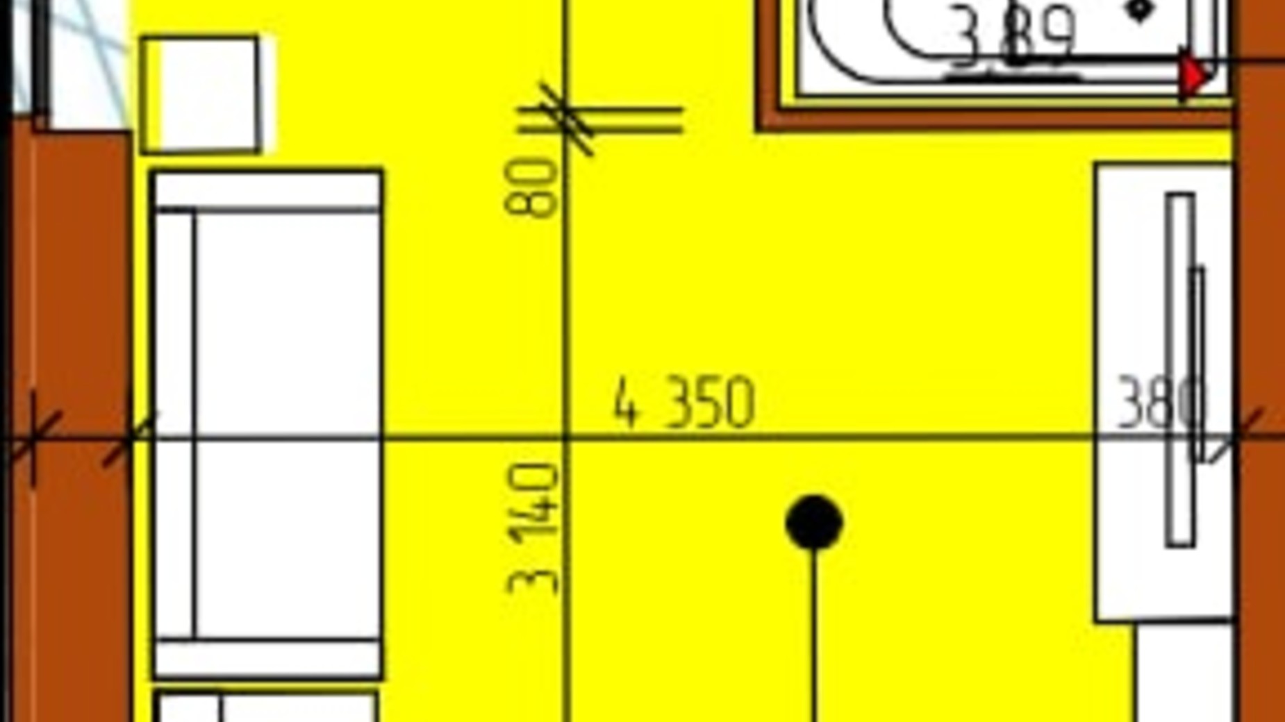 Планування 1-кімнатної квартири в ЖК Гостомельські Липки 5 30.5 м², фото 435161