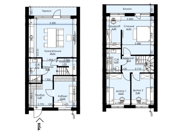 КМ вул. Дмитра Вишневецького, 5: планування 4-кімнатної квартири 105 м²