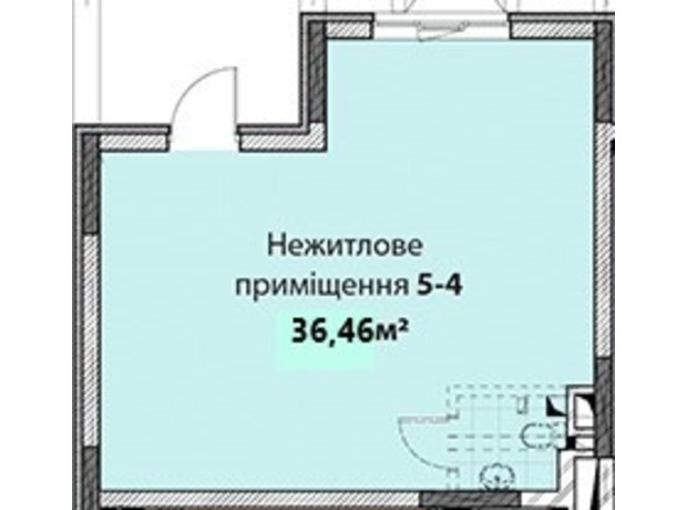 ЖК Теремки: планування приміщення 36.46 м²