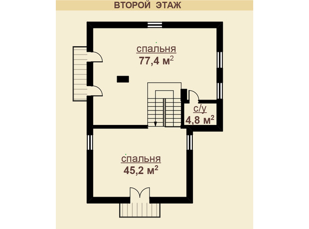 КГ Скифский: планировка 2-комнатной квартиры 238 м²