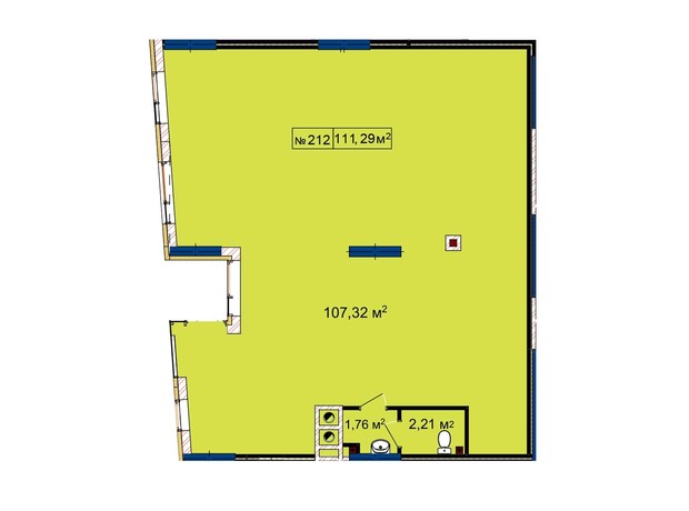 ЖК Щасливий: планування приміщення 111 м²