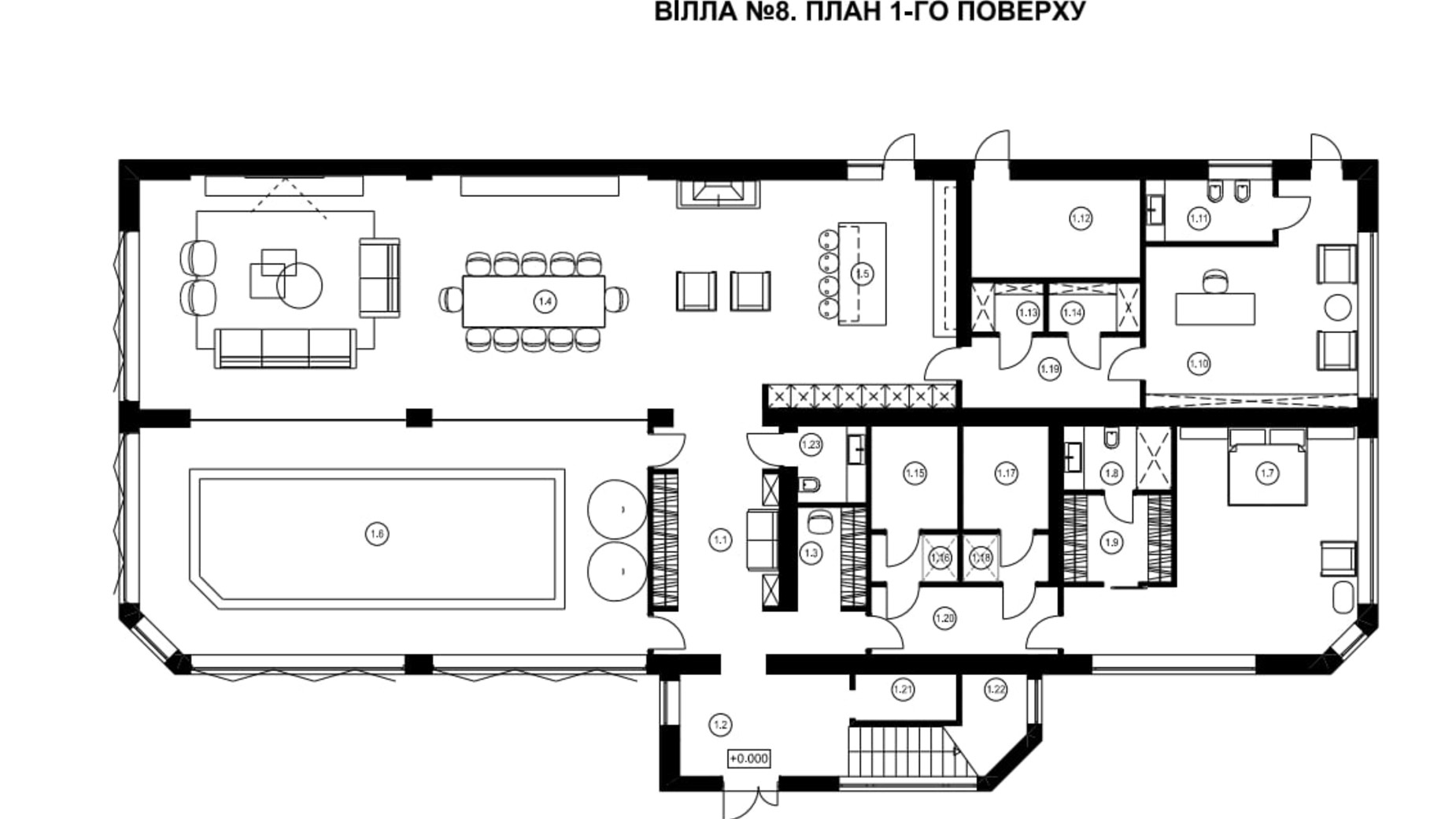 Планировка коттеджа в КГ Kozyn Seven Club 690 м², фото 439319