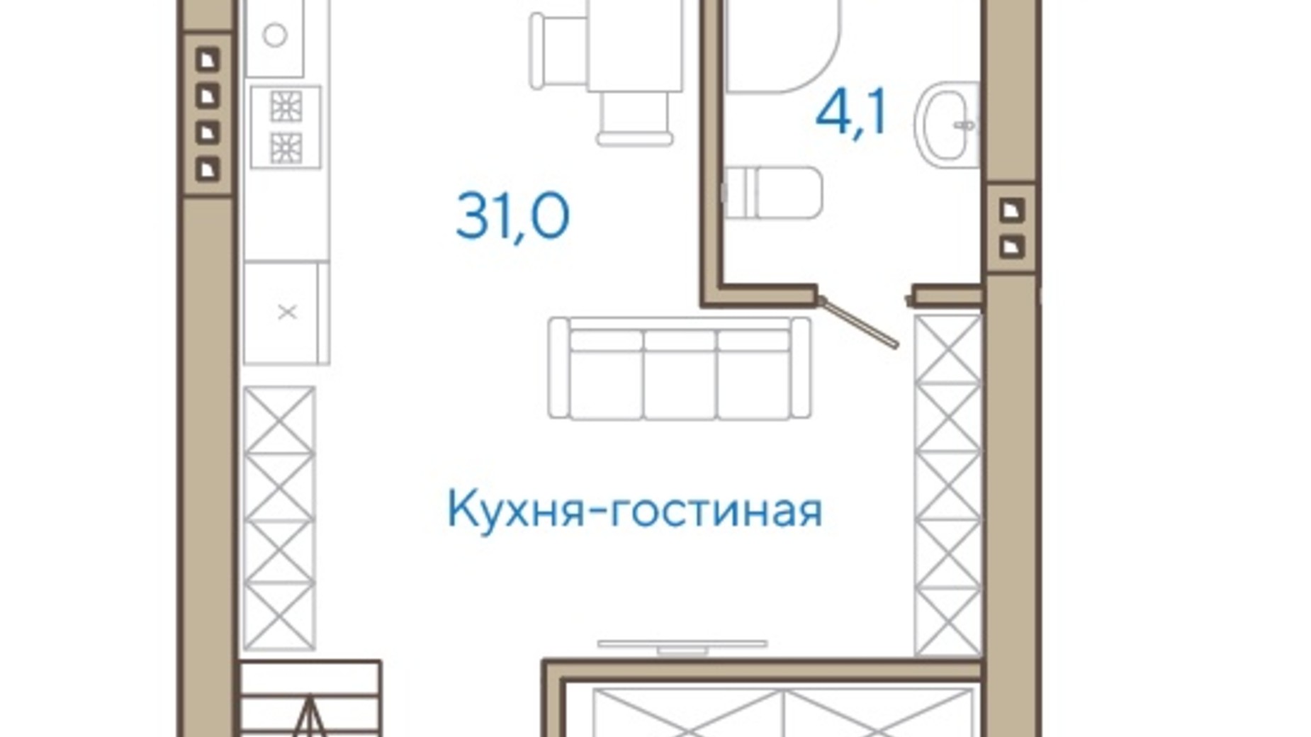 Планування таунхауса в Таунхаус на Вишневій 108 м², фото 439829