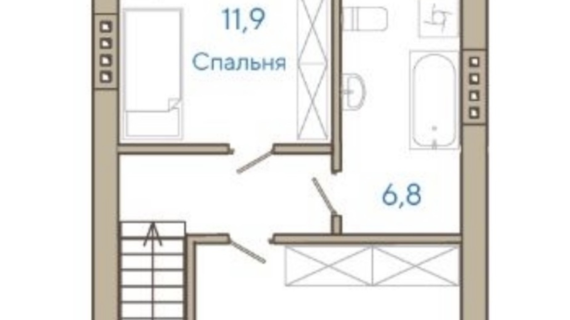 Планировка таунхауса в Таунхаус на Вишневой 108 м², фото 439830