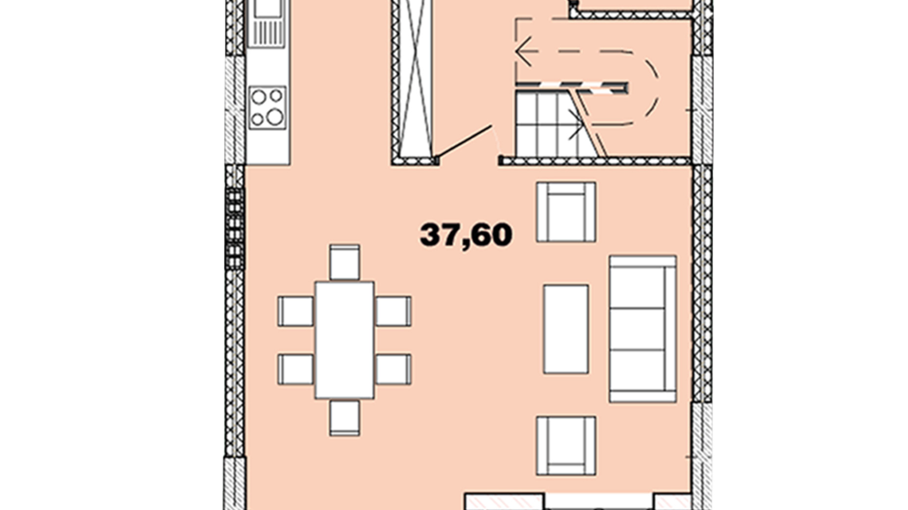 Планування багато­рівневої квартири в ЖК Crystal Avenue 93.53 м², фото 440725