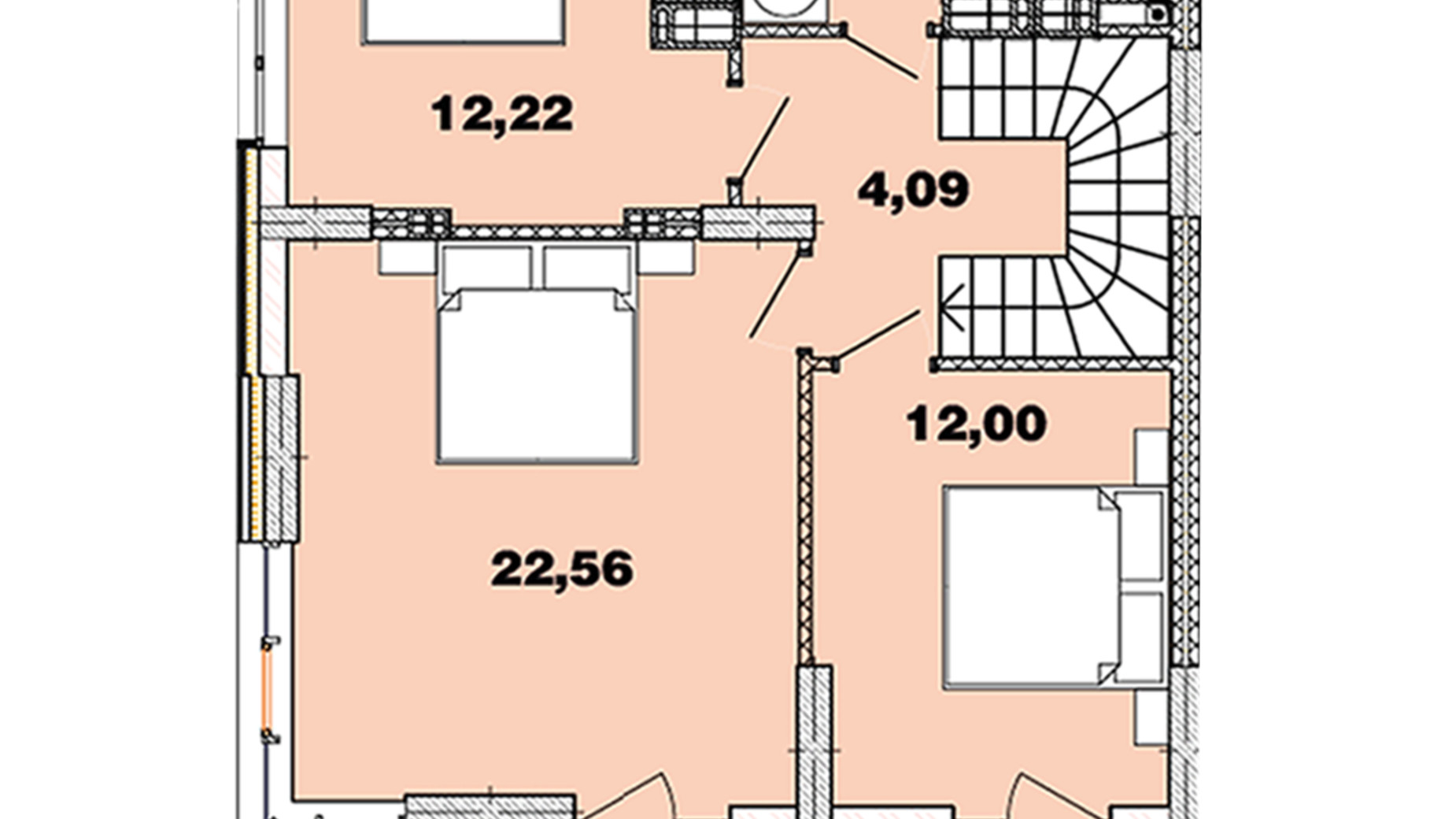 Планировка много­уровневой квартиры в ЖК Crystal  Avenue 127.92 м², фото 440730