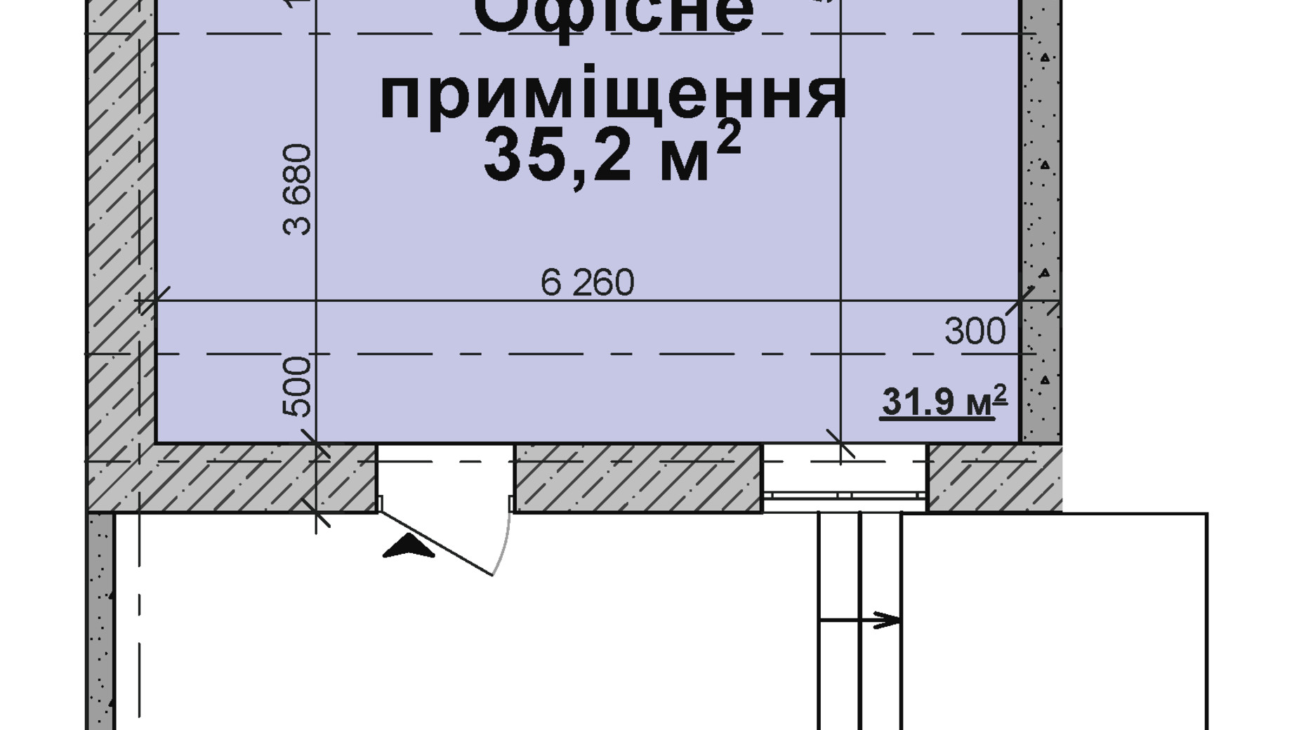 Планування приміщення в ЖК Vilar 35.2 м², фото 442341