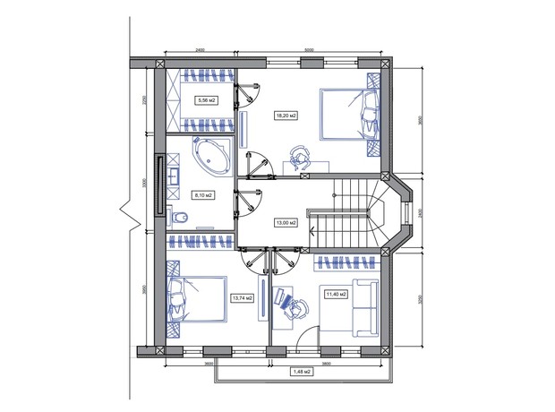 КМ Фонтан: планування 3-кімнатної квартири 145 м²