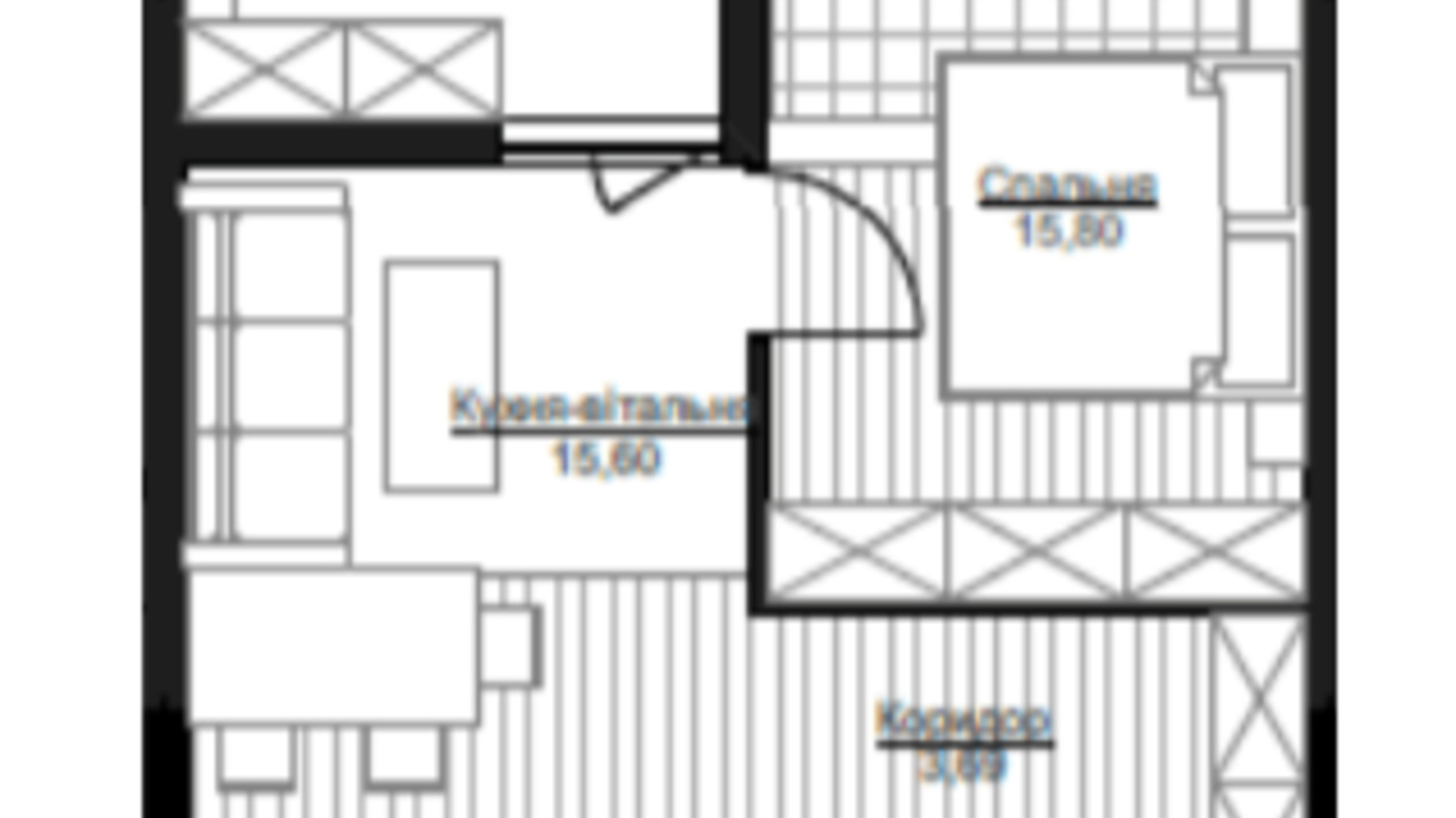 Планировка 1-комнатной квартиры в ЖК Столичный Престиж 51.53 м², фото 445368