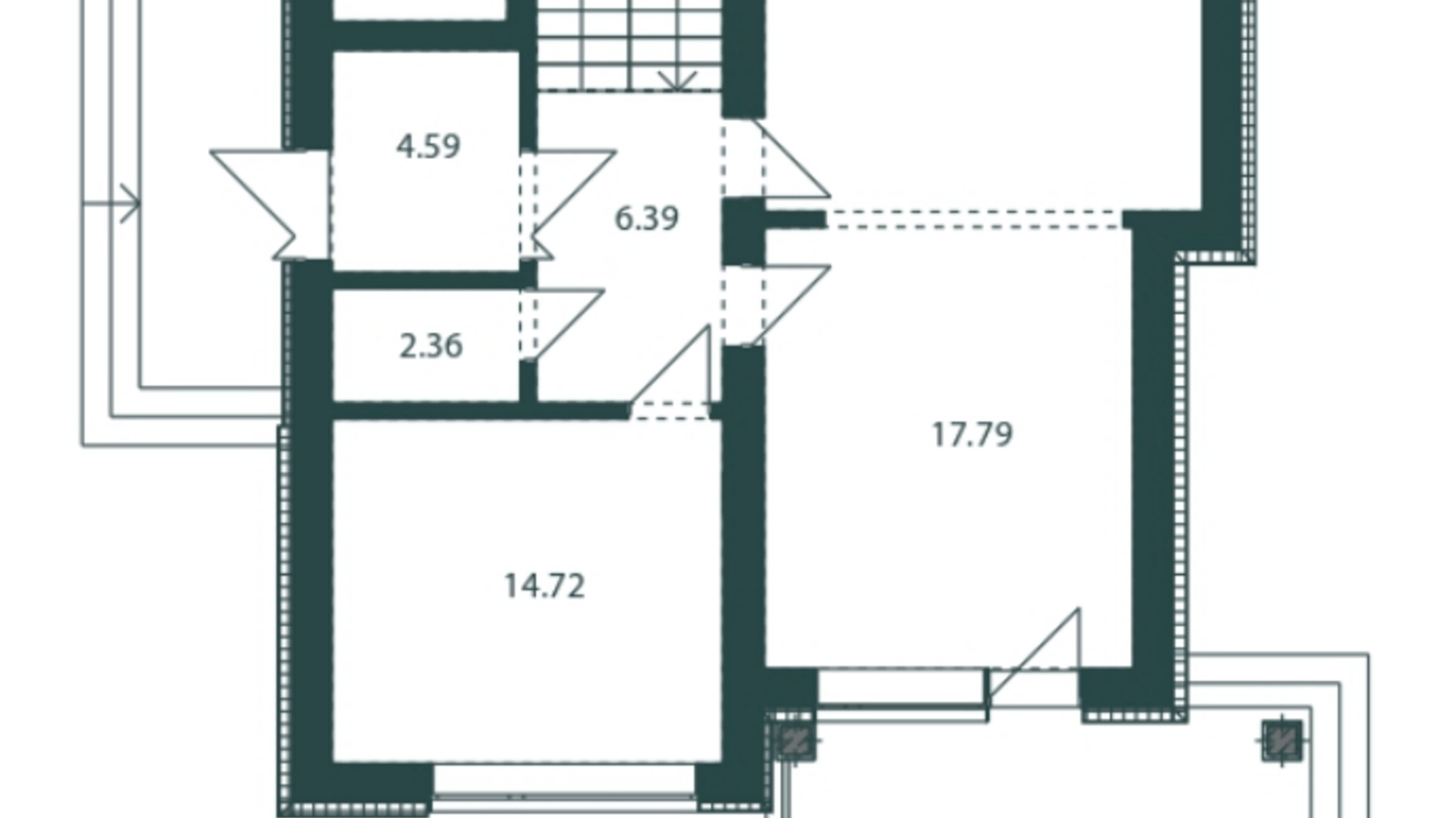 Планировка коттеджа в КГ Gorbovichi 135 м², фото 447539