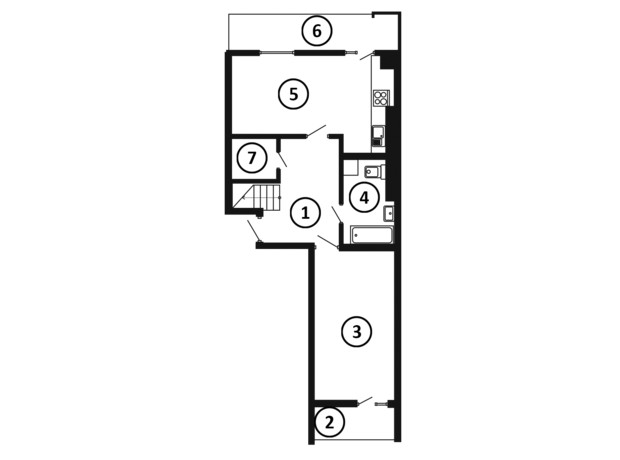 ЖК Национальный: планировка 4-комнатной квартиры 132.45 м²
