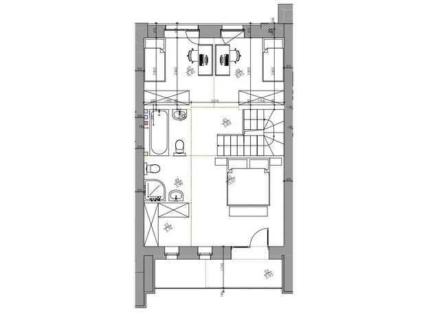 КГ YOND.City: планировка 3-комнатной квартиры 101.92 м²