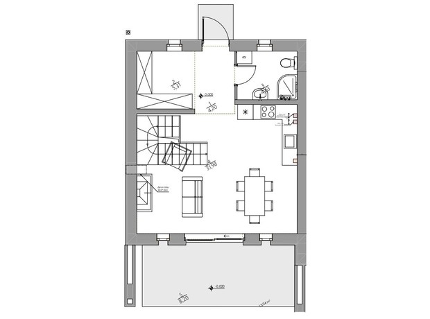 КГ YOND.City: планировка 3-комнатной квартиры 112.75 м²