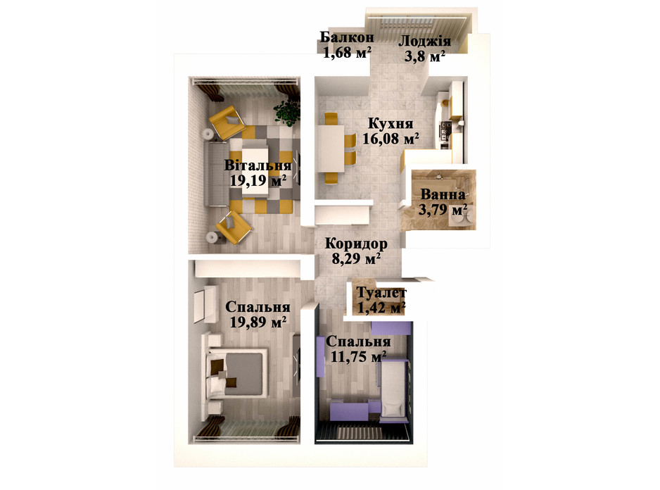 ЖК Caramel Residence планування 18 ЖК Caramel Residence планування 18