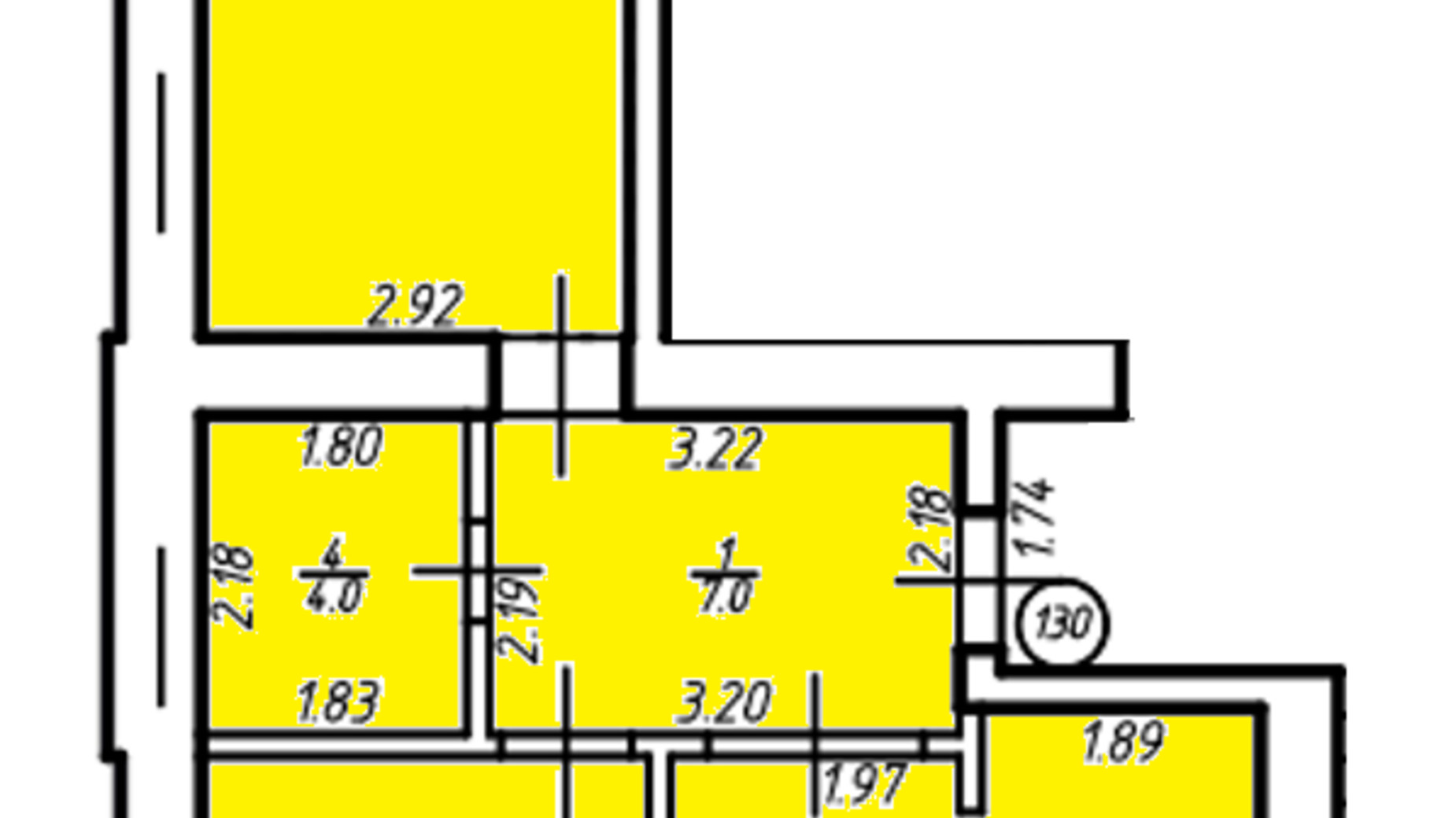 Планировка 2-комнатной квартиры в ЖК Квартал Галицкий 64.5 м², фото 449991