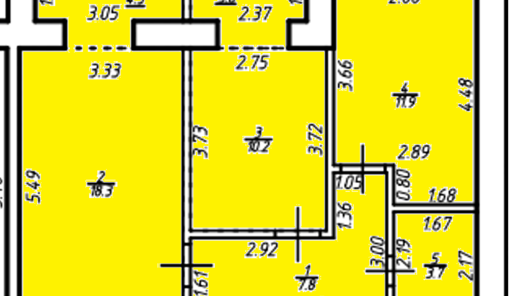 Планування 2-кімнатної квартири в ЖК Квартал Галицький 59.8 м², фото 449998