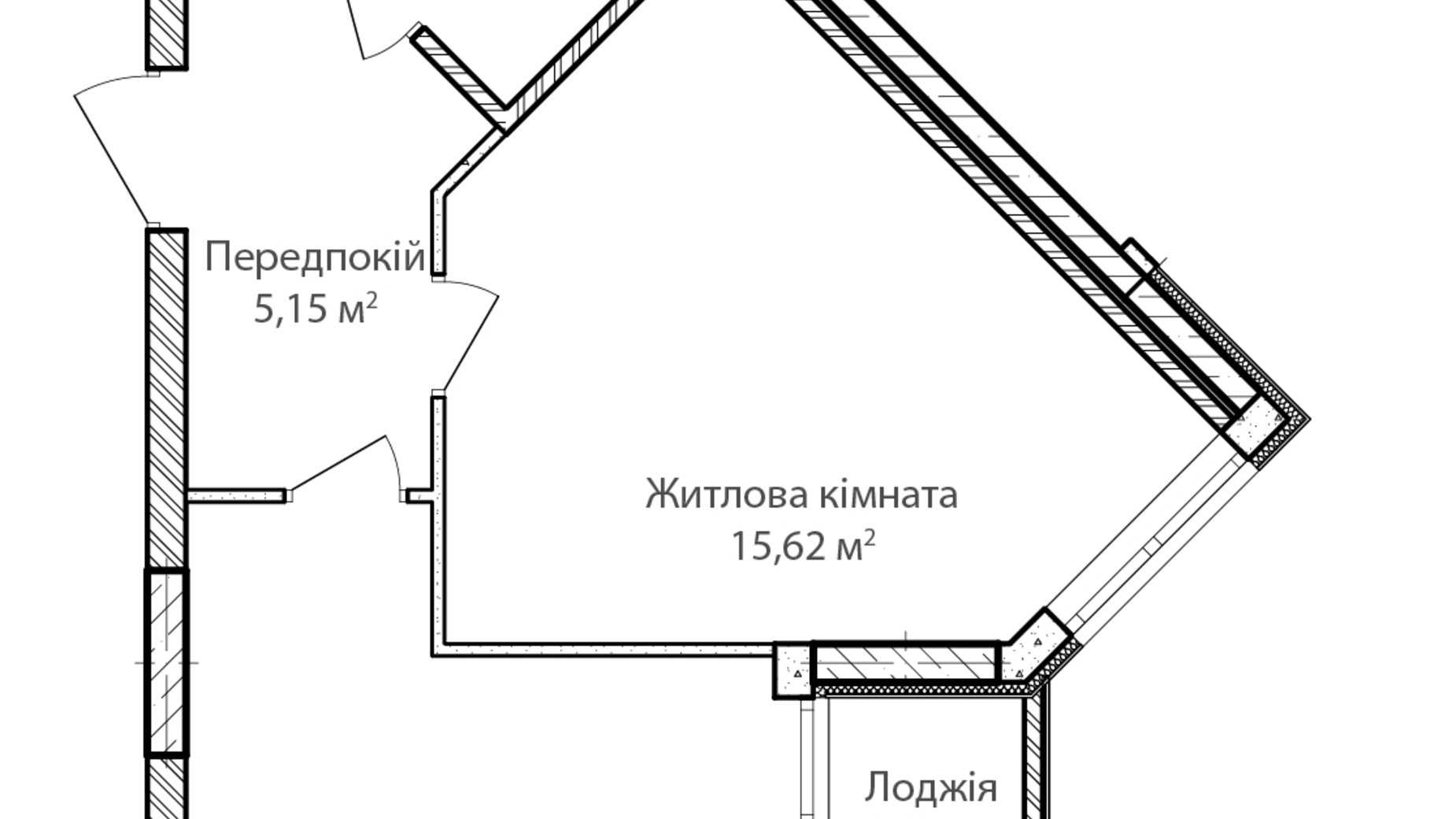 Планування 1-кімнатної квартири в ЖК Синергія Сіті 41 м², фото 451446