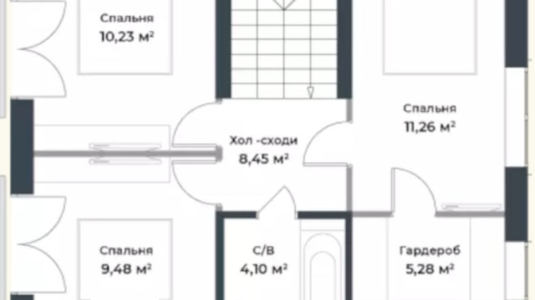 Планировка таунхауса в КГ Idilika Home 95.5 м², фото 451675