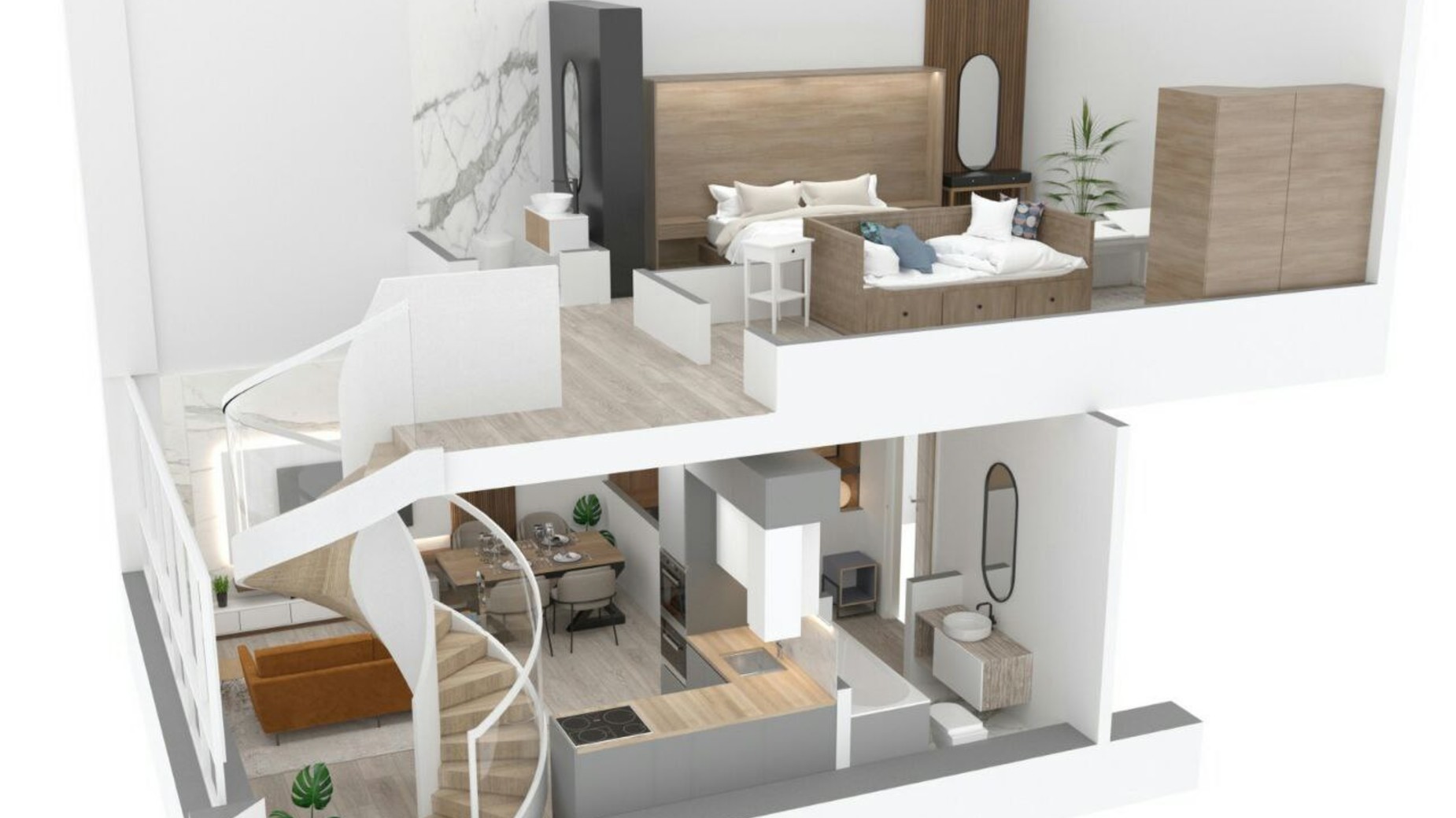 Планировка много­уровневой квартиры в ЖК Прага Lux 82 м², фото 454534