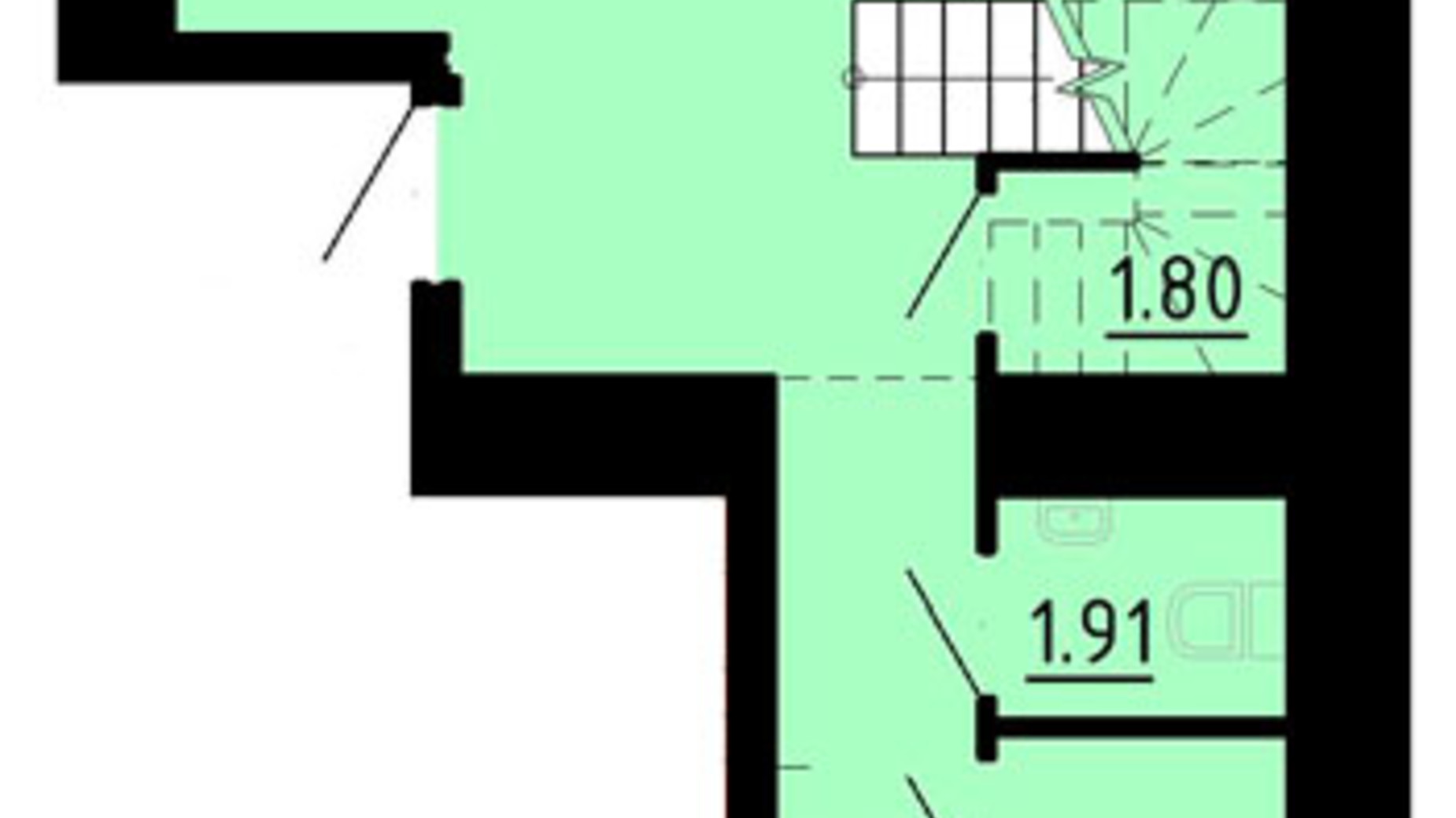 Планування багато­рівневої квартири в ЖК Кольоровий 120.6 м², фото 456205