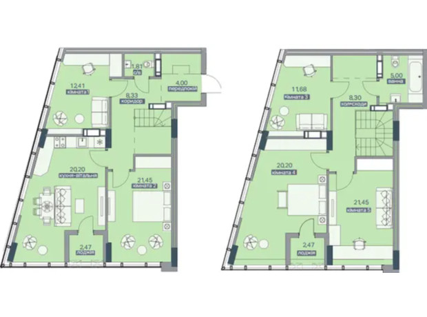 ЖК Метрополіс: планування 3-кімнатної квартири 138.05 м²