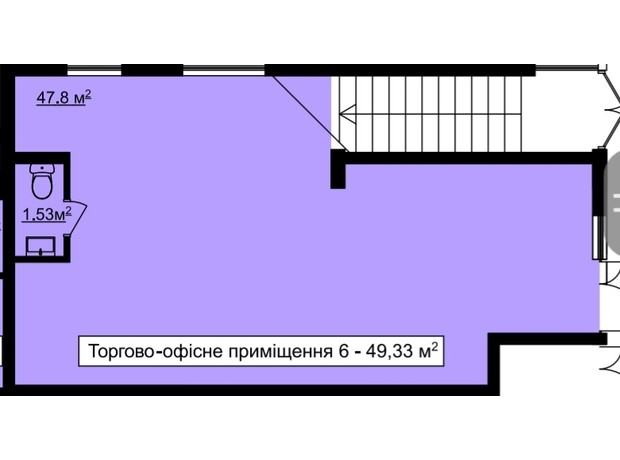 ЖК На Острозького: планировка помощения 47 м²