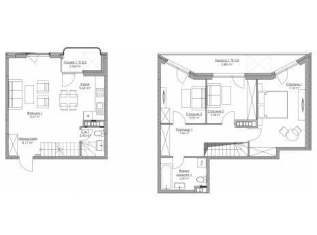 ЖК O2 Residence: планировка 4-комнатной квартиры 93.91 м²