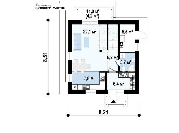КМ Лісовий Маєток: планування 3-кімнатної квартири 102 м²