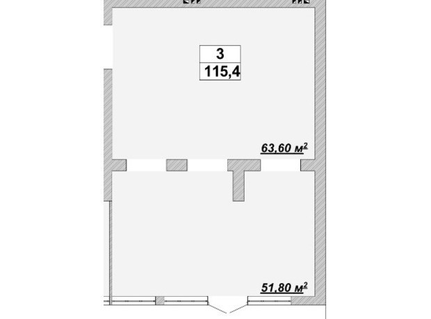 Житловий район Княгинин: планування приміщення 115.4 м²