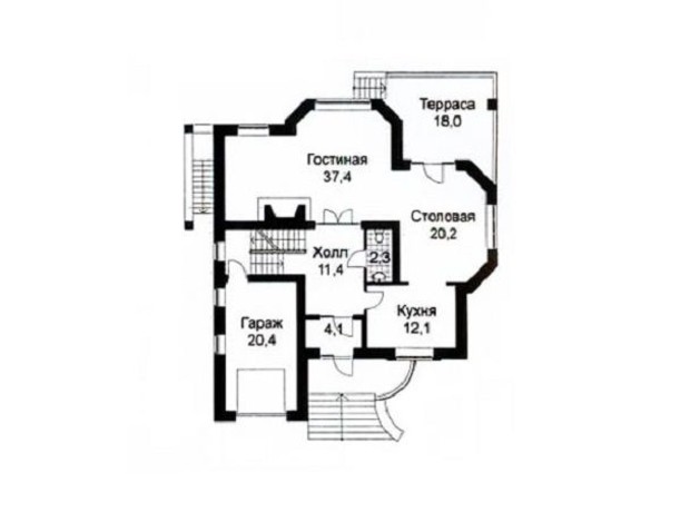 КГ Feofania Cottage: планировка 5-комнатной квартиры 315 м²
