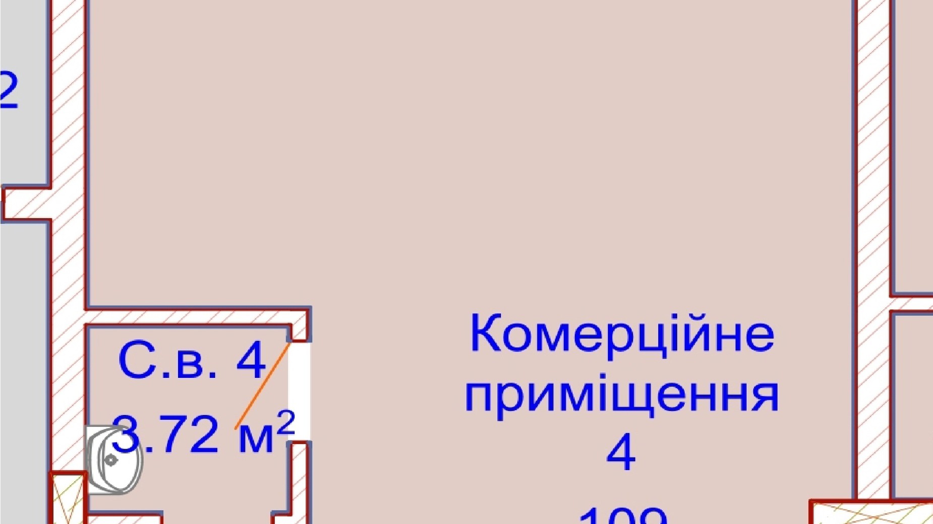 Планування приміщення в ЖК Адамант 33.7 м², фото 464582