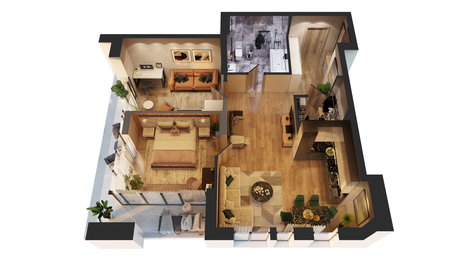 Планировка 2-комнатной квартиры в КД Nobility 81.7 м², фото 468850